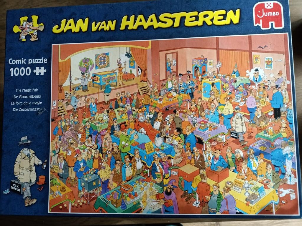 JAN VAN HAASTEREN PUZZEL DE GOOCHELBEURS, Hobby en Vrije tijd, Ophalen of Verzenden, 500 t/m 1500 stukjes, Zo goed als nieuw