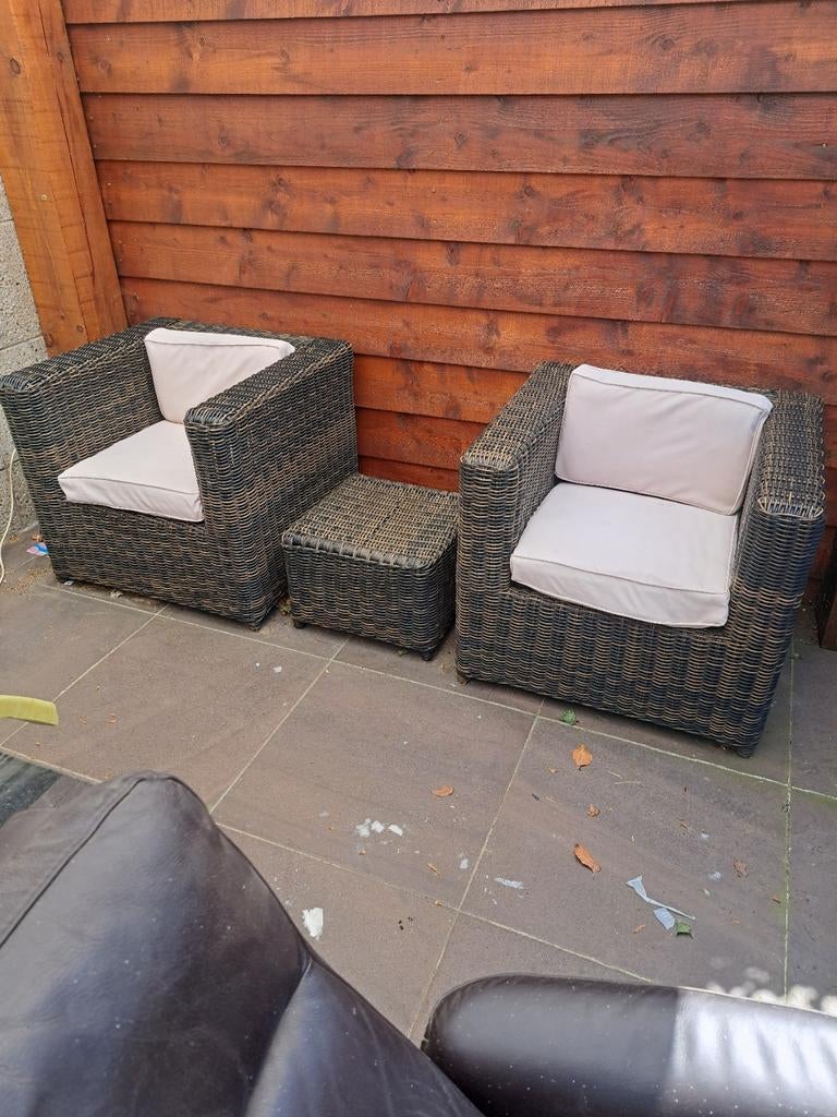 Terras bankjes in nieustaat, Ophalen of Verzenden, Zo goed als nieuw, Overige materialen