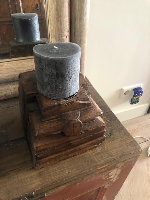 Zeer decoratieve Poer, Overige materialen, Gebruikt, Ophalen of Verzenden, Kandelaar