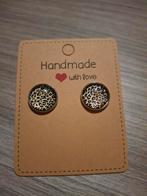Nieuwe handgemaakte oorbellen met luipaardprint, Overige materialen, Bruin, Nieuw, Ophalen of Verzenden