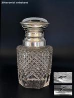 Een prachtige kristallen Theebus met zilveren dop, Ophalen of Verzenden, Zilver