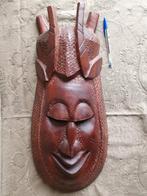 Groot formaat houten masker houtsnijwerk muurdecoratie, Ophalen of Verzenden