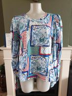 Maritiem mooie pofmouw top wit blauw XXL 44, Maat 46/48 (XL) of groter, Zo goed als nieuw, Lange mouw, Verzenden