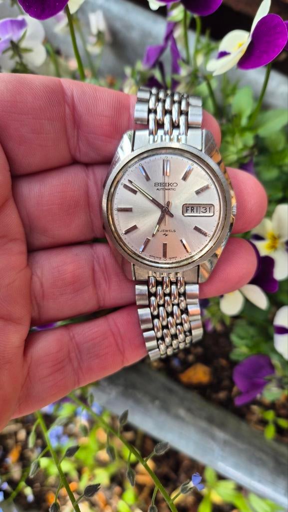 Seiko 7006-8040 op beads of rice, Sieraden, Tassen en Uiterlijk, Horloges | Antiek, Seiko, Staal, 1960 of later, Ophalen of Verzenden