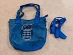 Tas met uil, Ophalen of Verzenden, Zo goed als nieuw, Blauw, Handtas