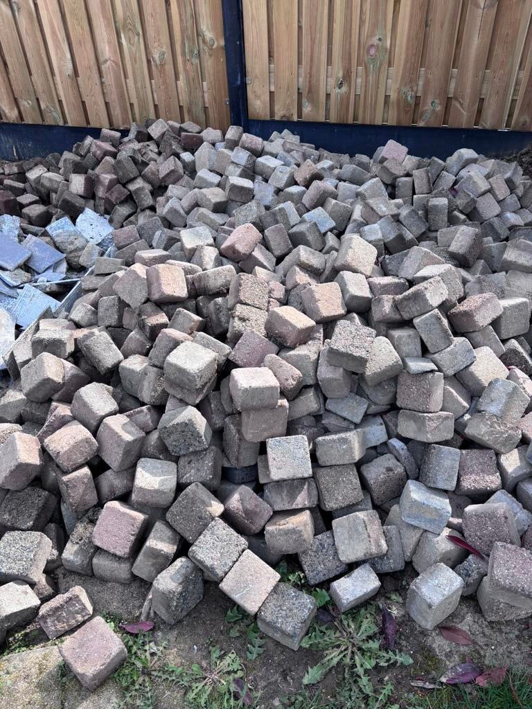 Gratis (sier) klinkers, Tuin en Terras, Ophalen, Gebruikt, Klinkers, 10 m² of meer