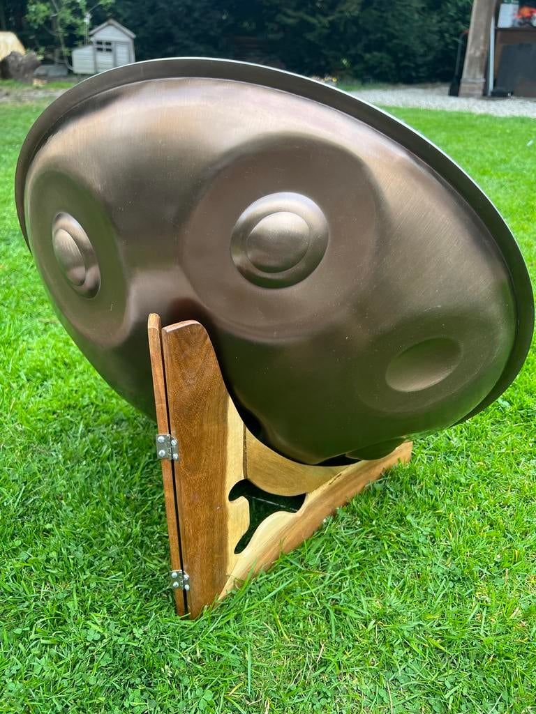 Prachtige handgemaakte houten handpan standaard, nieuw, Ophalen of Verzenden, Nieuw, Instrumentstandaard, Overige instrumenten