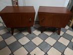 Vintage Teak Deense Nachtkastjes - Set van 2, Ophalen, Gebruikt, Minder dan 45 cm, Minder dan 55 cm