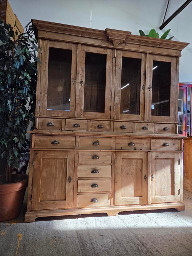Prachtige buffetkast  / ladekast  / apothekerskast, Ophalen, 5 laden of meer, 200 cm of meer, Grenenhout