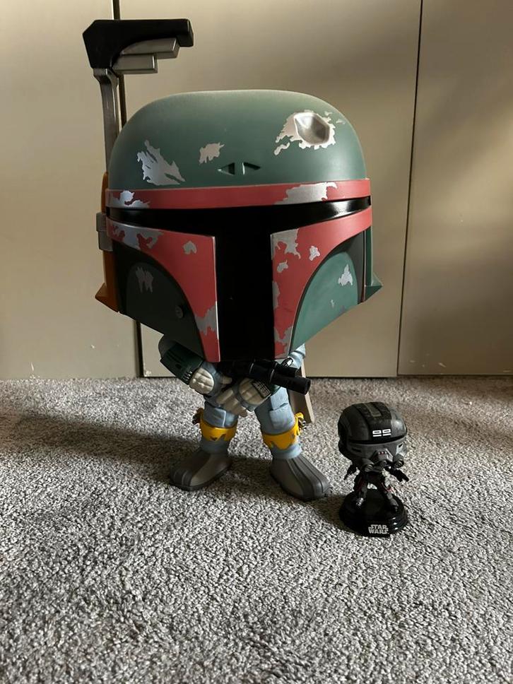 Mega 18 inch Funko Pop Star Wars Boba Fett 46 cm!, Verzamelen, Star Wars, Zo goed als nieuw, Actiefiguurtje, Ophalen of Verzenden