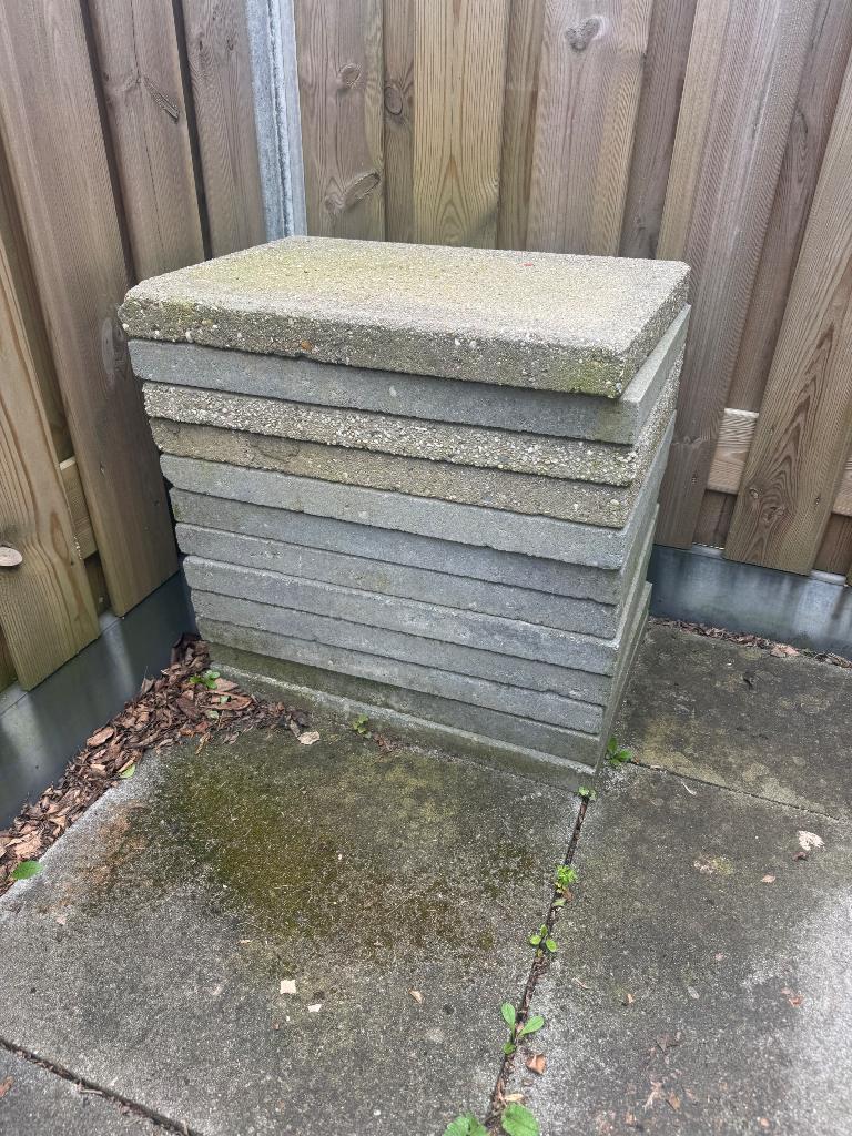 Gratis stenen 60x30, Tuin en Terras, Tegels en Klinkers, Ophalen, Gebruikt, Beton, Terrastegels