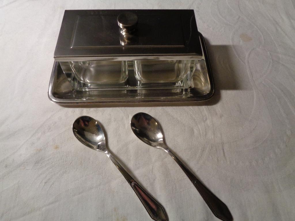 marmalade schaal van wellner met 2 lepels, Antiek en Kunst, Ophalen of Verzenden