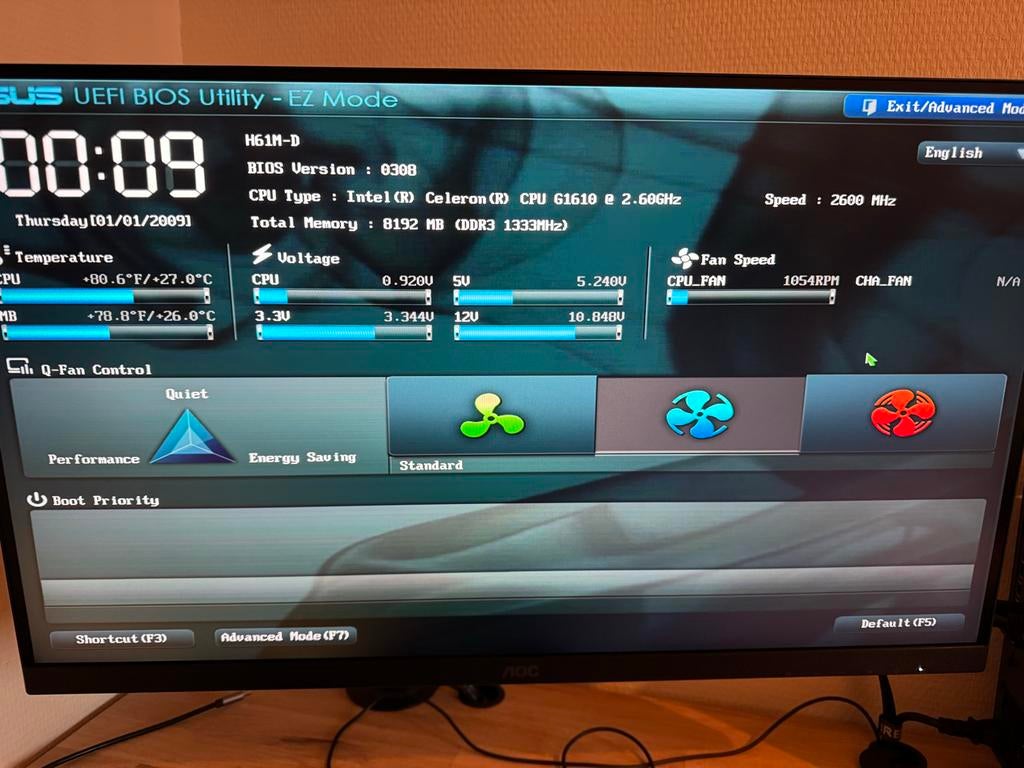 PC Upgrade Setje: Asus H61M-D, 8GB DDR3, Celeron G1610, 500W, Ophalen of Verzenden, Gebruikt, Intel, DDR3