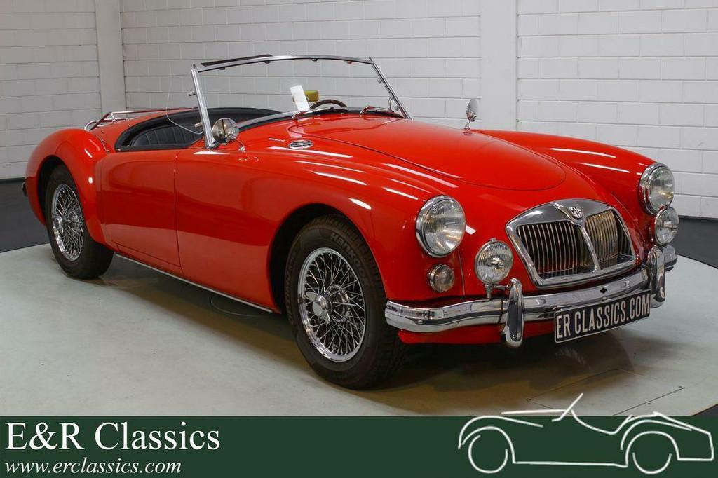 MG MGA 1622 MK2 Cabrio | Gerestaureerd | Schijfremmen | 1962, Auto's, Oldtimers, Achterwielaandrijving, Zwart, Cabriolet, Bedrijf