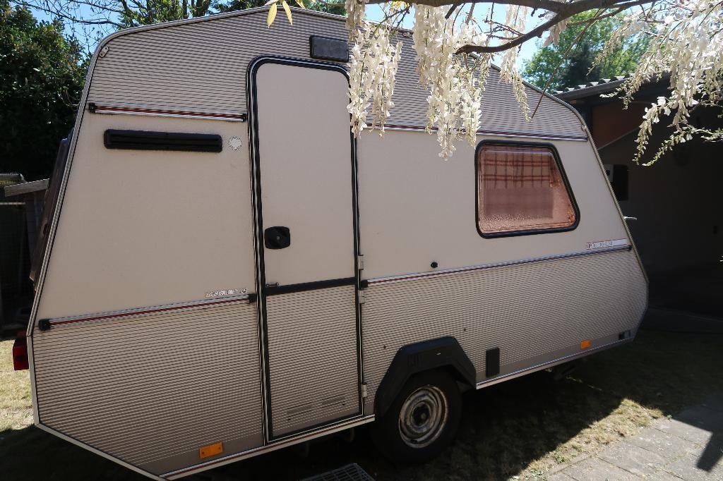 Caravan KIP de luxe KL34 met voortent, Caravans en Kamperen, Caravans, Kachel, Kip, Treinzit, Tot en met 3