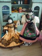 Lot oude china-head poppen met stoffen lijf., Antiek en Kunst, Verzenden