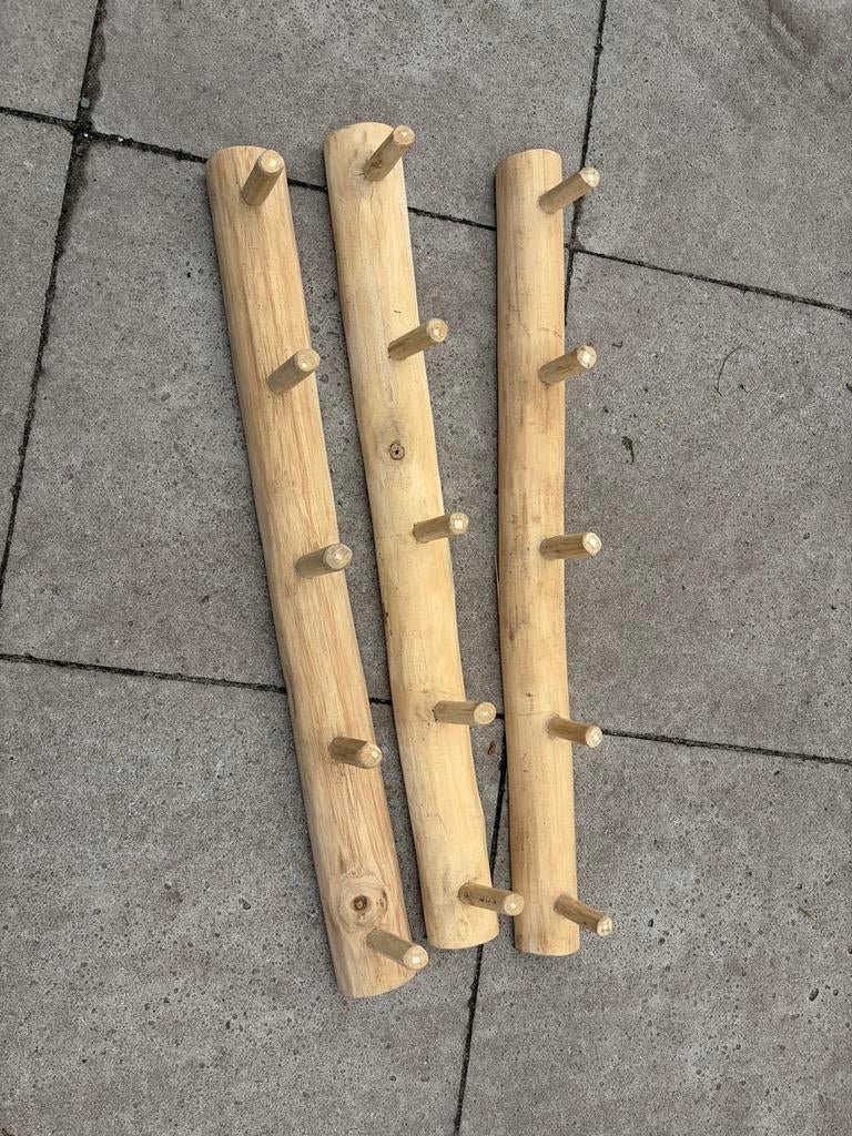 Houten kapstokjes 80cm breed, Gebruikt, Minder dan 100 cm, Hout, Ophalen