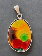 Dichroic handgemaakte glazen zilveren hanger, Ophalen, Gebruikt, Overige voorstellingen, Zilver