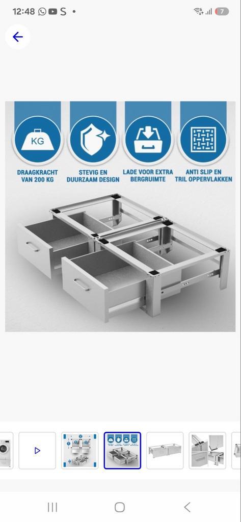 Vonia Wasmachine Verhoger - Dubbel - Met Lades, Witgoed en Apparatuur, Onderdelen en Toebehoren, Nieuw, Ophalen of Verzenden