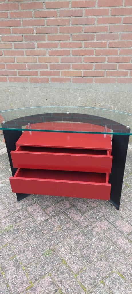 Vintage design kaptafel sidetable wandkast metaform, Ophalen, Zo goed als nieuw, 100 tot 150 cm, Minder dan 100 cm
