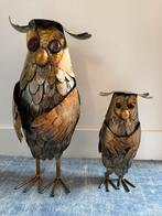 Decoratieve bronzen uilen set - Groot en Klein, Ophalen, Gebruikt