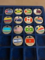 winkelwagenmuntjes 14 vlaggen Wereld, Verzamelen, Ophalen of Verzenden