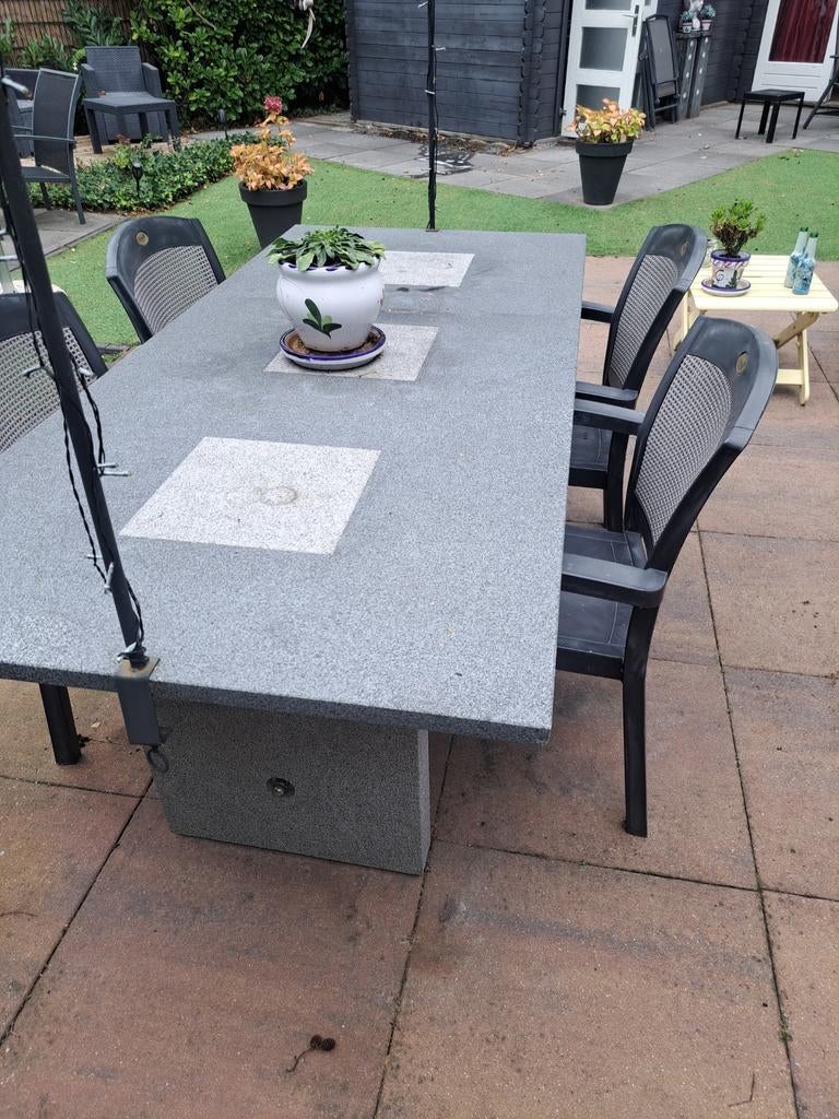 Grote tuintafel van steen, Ophalen of Verzenden, Rechthoekig