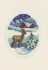 Borduurpakket Kerstkaart hert 9274, Geen, Geen, Nieuw, Ophalen of Verzenden