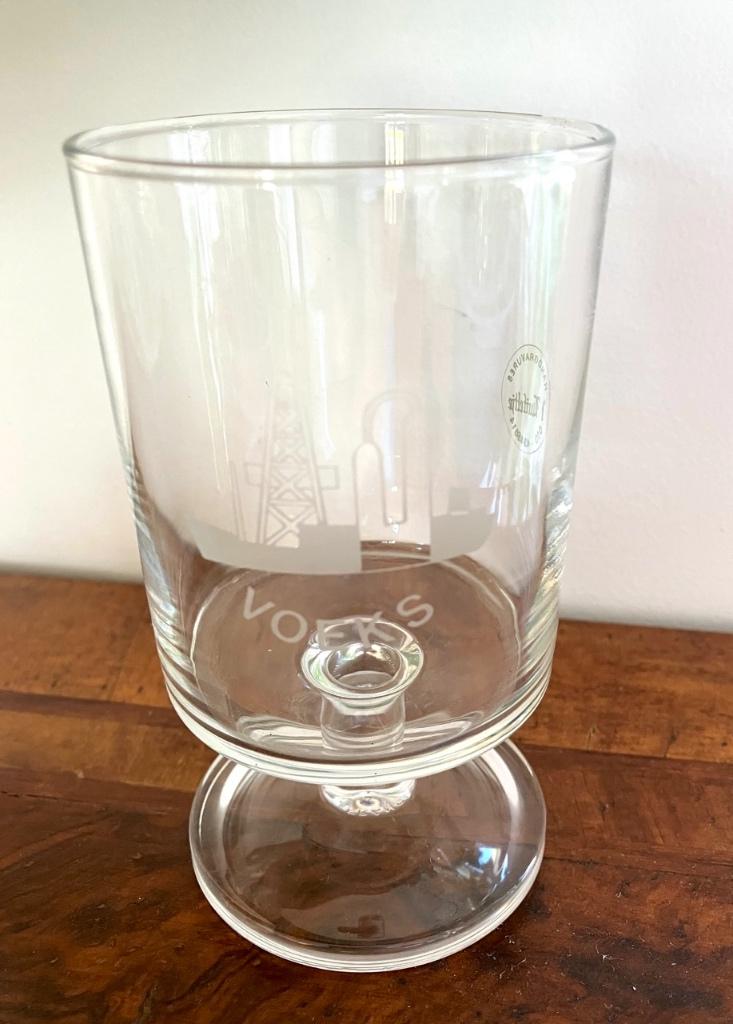 Vintage Shell VOEKS glas, Verzenden, Zo goed als nieuw, Bierglas