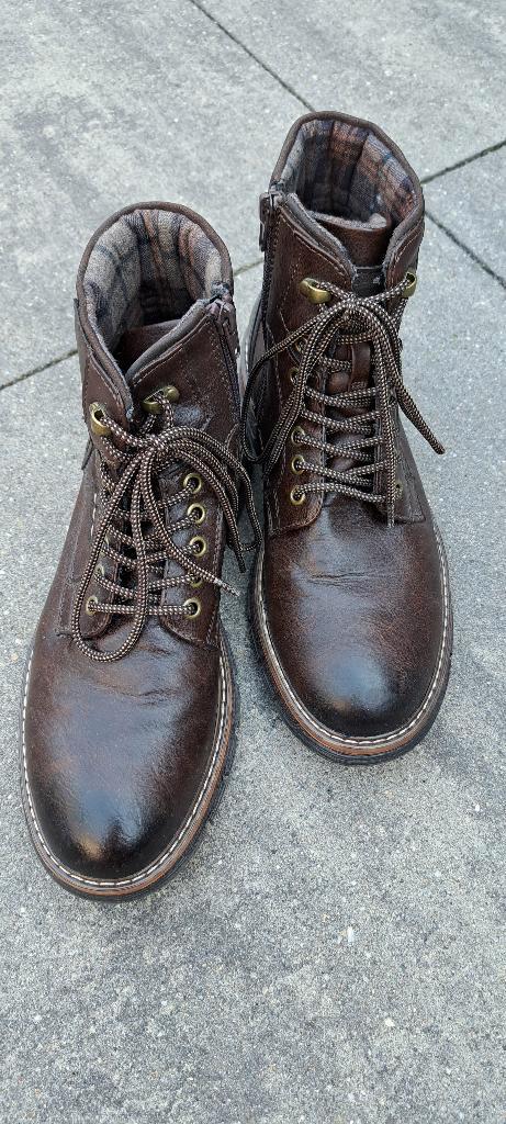 !!!! NIEUW !!!!! Leren veterboot met rits, Kleding | Heren, Schoenen, Nieuw, Bruin, Ophalen
