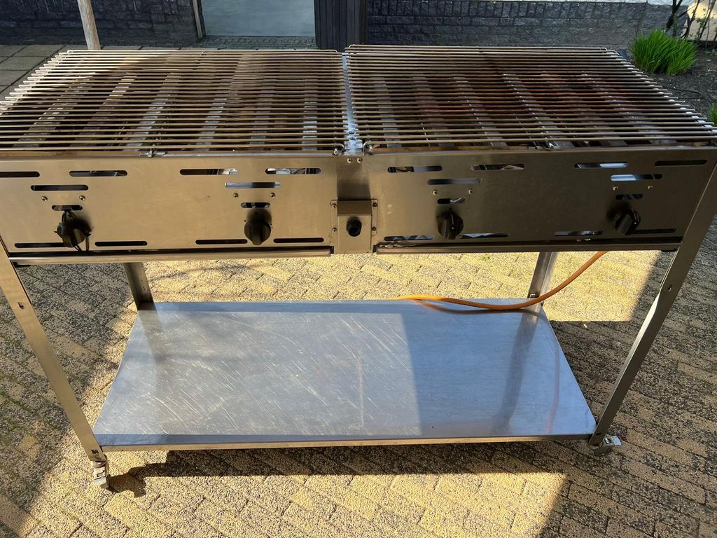 Dubbele Hendi gasbarbecue, Tuin en Terras, Gasbarbecues, Ophalen, Gebruikt