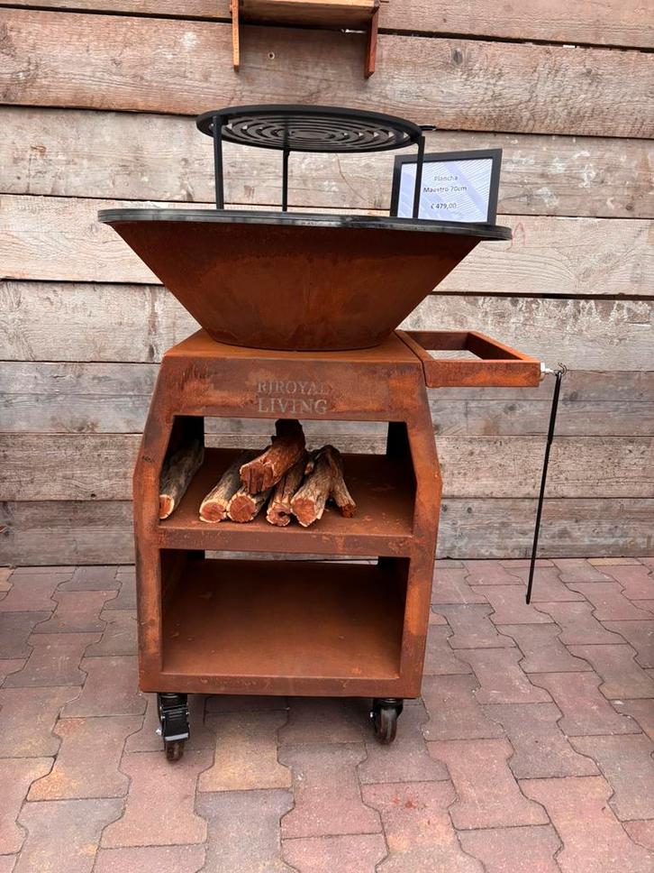 Plancha Maestro 70cm, Tuin en Terras, Houtskoolbarbecues, Nieuw, Met accessoires, Ophalen