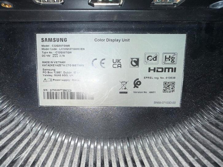 Samsung C32G55T Curved Gaming Monitor - met stroomsnoer, Computers en Software, Monitoren, Zo goed als nieuw, 101 t/m 150 Hz, DisplayPort