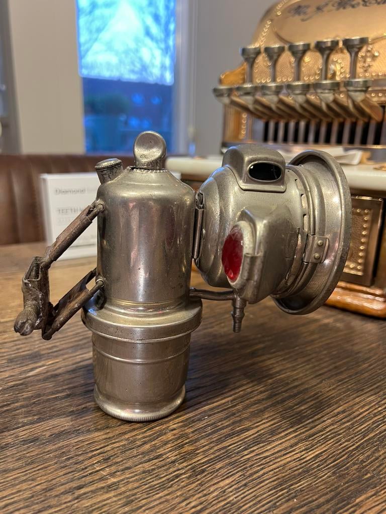 Antieke Joseph Lucas carbid fietslamp, Ophalen of Verzenden