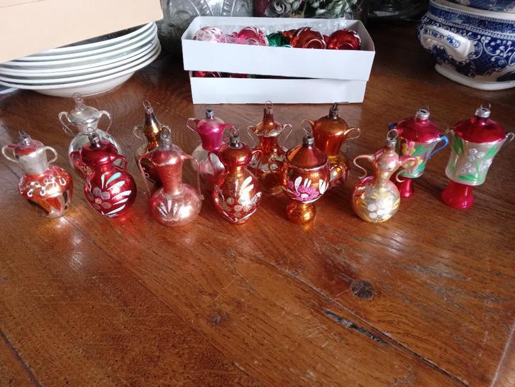 antieke kerstbal kruikjes 2 oortjes prijs is op aanvraag, Diversen, Kerst, Gebruikt, Ophalen of Verzenden