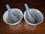 2 Chinees porselijnen rijstkommen met lepel, Ophalen, Porselein, Overige stijlen
