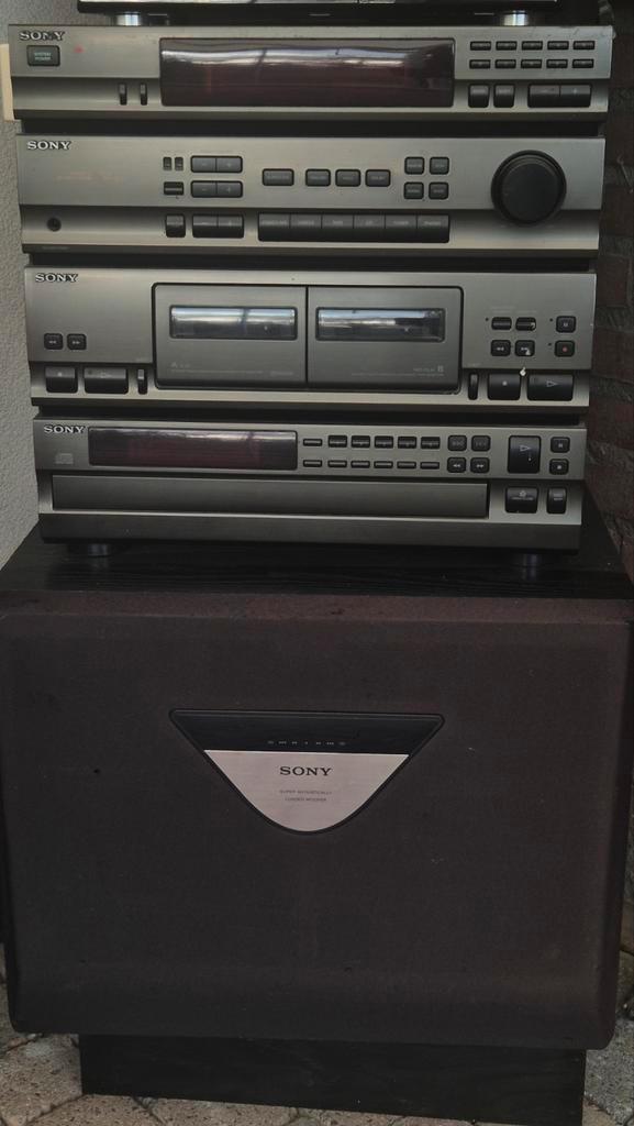 Complete Sonystereo installatie, speakers, subwoofer vintage, Audio, Tv en Foto, Stereo-sets, Gebruikt, Cd-speler, Sony, Ophalen of Verzenden