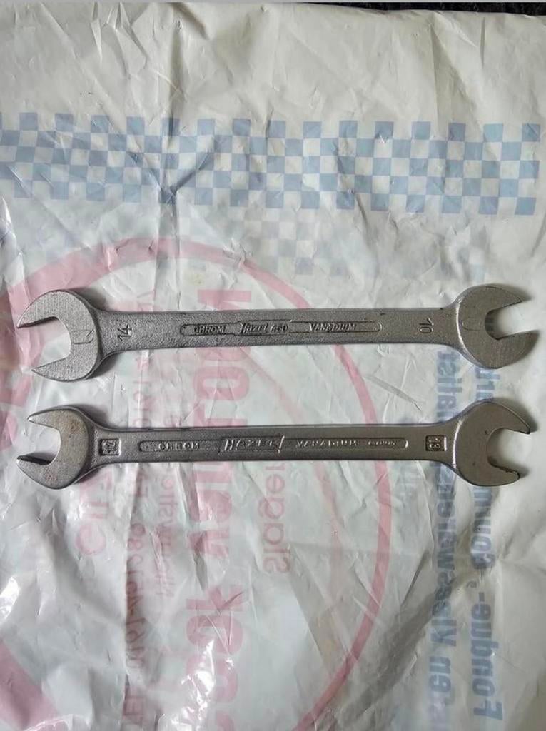 Hazet Vanadium Steeksleutels 10x14 en 12/13 Made in Germany, Ophalen of Verzenden