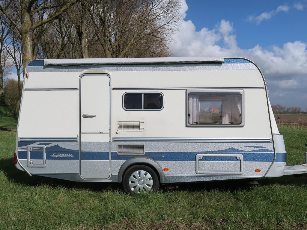 Fendt Saphir 420 Q / luifel, Caravans en Kamperen, Caravans, Dwarsbed, Bedrijf, Treinzit, 750 - 1000 kg