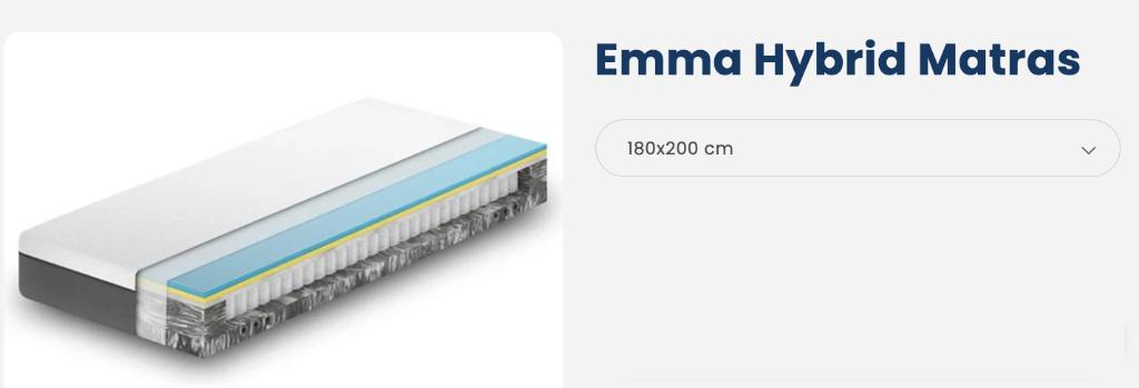EMMA MATRAS 180 x 200cm, Ophalen, Tweepersoons, Zo goed als nieuw, Matras