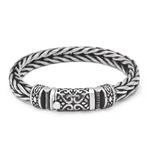 Zilveren Geweven Heren Armband Thaise Stijl, Verzenden, Nieuw, Zilver, Zilver
