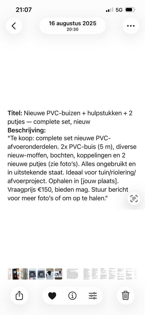 PVC buizen en hulpstukken, Doe-het-zelf en Verbouw, Buizen en Afvoer, Afvoer, Pvc, 6 meter of meer, Nieuw