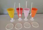 Tupperware ijscoupes met lepels en deksels, Ophalen of Verzenden, Nieuw, Geel, Beker of Kan