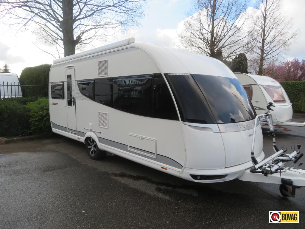 Hobby Premium 495 UL mover/luifel/airco, Caravans en Kamperen, Caravans, Rondzit, Hobby, Schokbreker, 4 tot 5 meter