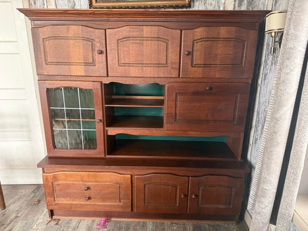 Mooie houten bergmeubel met opbergruimte, Huis en Inrichting, Ophalen, Gebruikt, Eikenhout, Met lade(s)