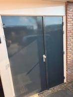 Openslaande Garagedeuren - 40mm Multiplex, 156cm breed, Ophalen, Gebruikt, 120 cm of meer, Garagedeur