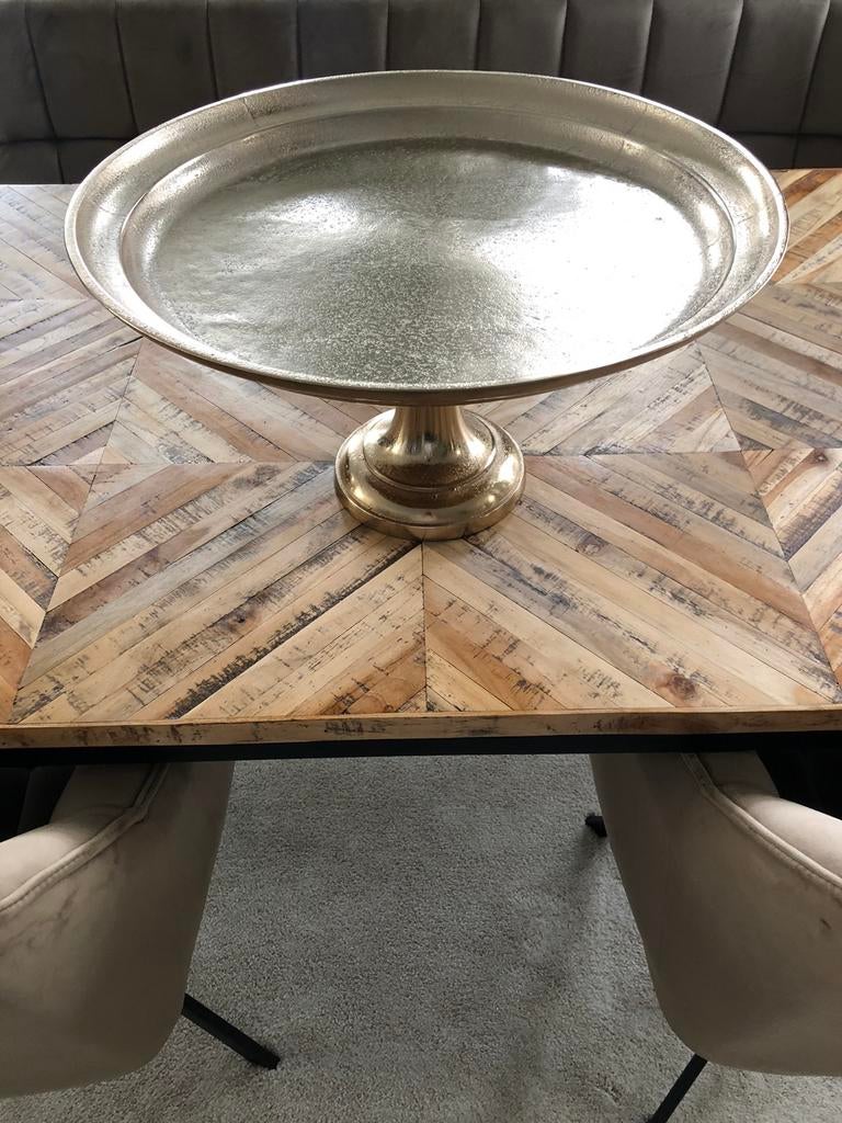 Westwing Plateau op voet Antiek Gold Nieuw!!!, Ophalen of Verzenden, Zo goed als nieuw