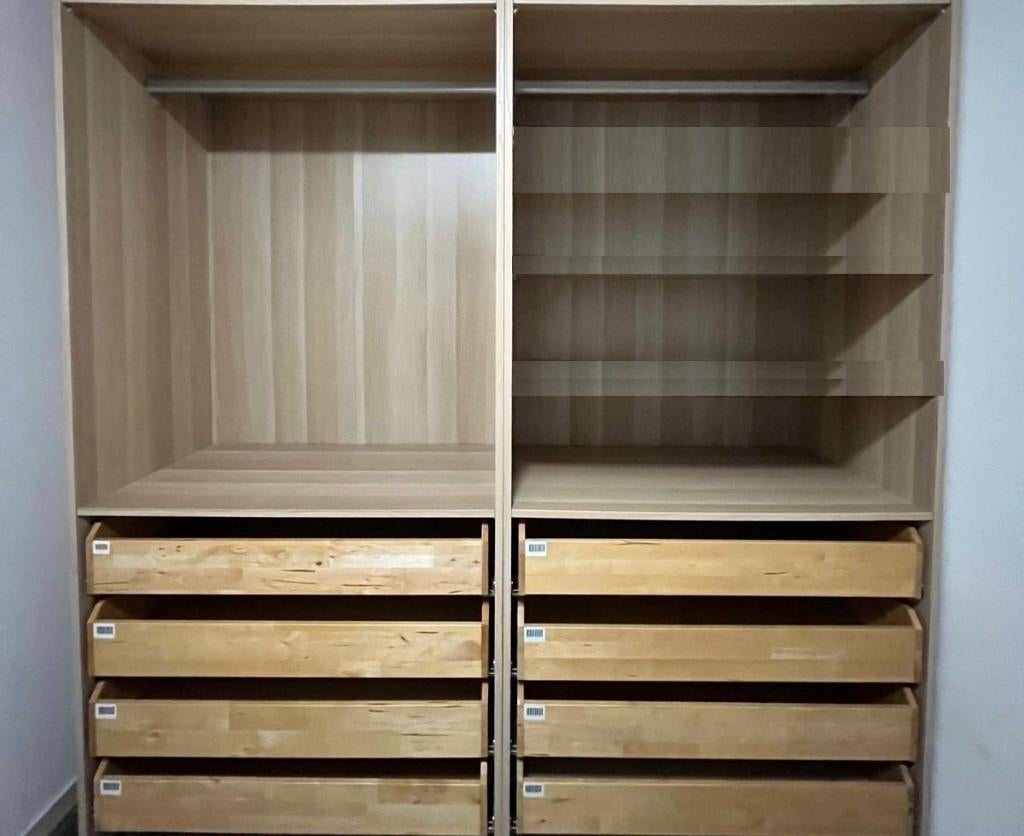 IKEA PAX kledingkast 200x58x201cm, Bezorg-/montageoptie, Met deur(en), IKEA PAX, Gebruikt, 200 cm of meer