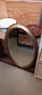 Spiegel met gouden lijst, Antiek en Kunst, Antiek | Spiegels, Ophalen of Verzenden, Rechthoekig, Minder dan 50 cm