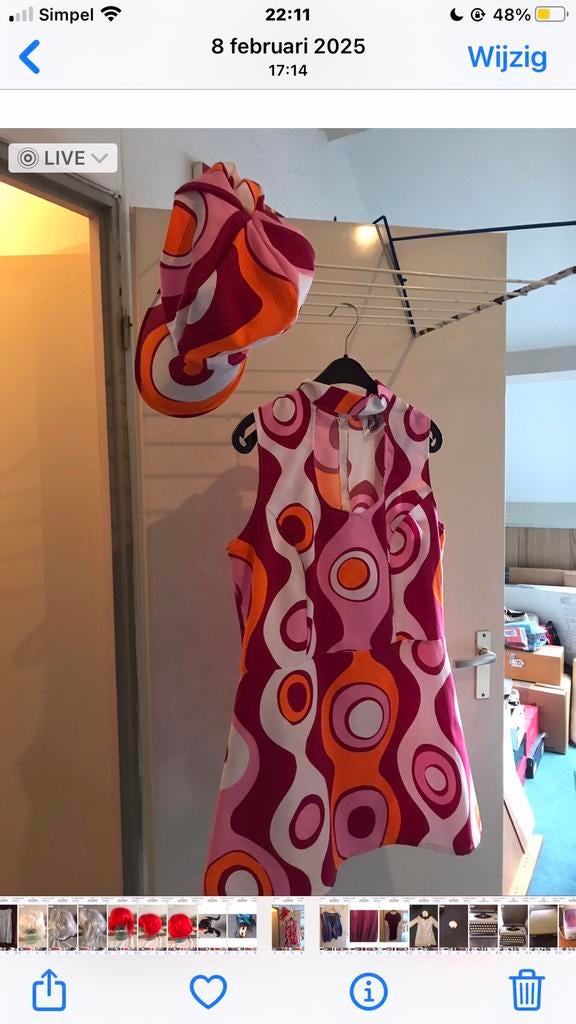 Carnaval flower power jurk met pet, Kleding | Heren, Ophalen of Verzenden, Zo goed als nieuw